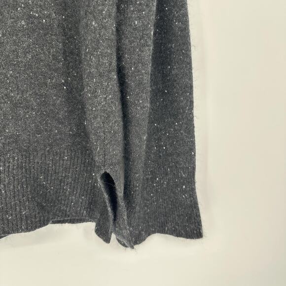 Theory Sweater Womens Medium Charcoal Donegal Wool Cashmere Crewneck Karenia - Picture 3 of 9